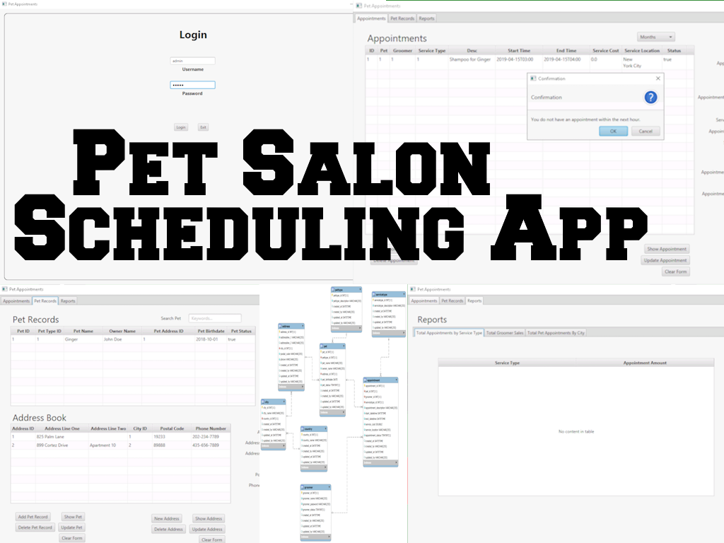 JavaFX Pet Salon App